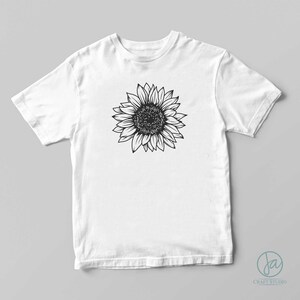 Sunflower Outline Svg File Sunflower Png Sunflower Svg Sunflower ...