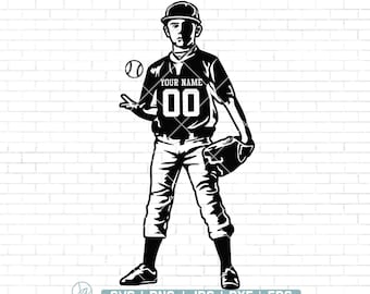Personalized Name Svg, Baseball Player Svg, Baseball Mom Svg, Baseball Team Svg, Baseball Player Clipart, Baseball Cutfile, Png Dxf Jpg Eps