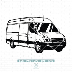 Frachttransporter SVG | Umzugsfahrzeug SVG | Lieferwagen Lkw Svg | Versand Van Svg | Lieferwagen Svg Schnittdateien für Cricut | Png Dxf Eps