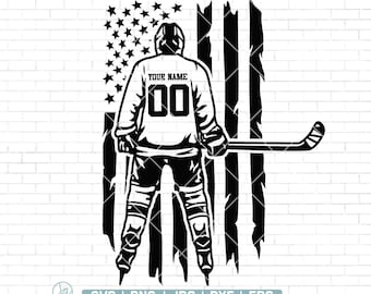 US Hockey Player Svg, Personalized Name Svg, Hockey Skate Svg, American Hockey Svg, Goalie Clipart, Hockey Png, Hockey Dad Cutfile, Svg Png