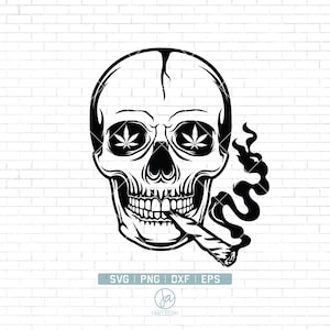 Totenkopf Rauchkraut Svg | Totenkopf Svg | Totenkopf Rauchgelenk Svg | Totenkopf Raucher Cannabis Svg | Unkraut Svg | Totenkopf Svg für Cricut und SIlhouette
