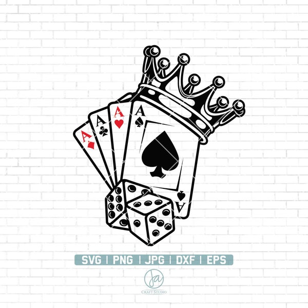 Playing Cards Svg | Poker Cards svg | Aces svg | Royal Flush Clip Art | Cards Clip Art | Poker Cards Cut Files Cricut Silhouette | Png Dxf