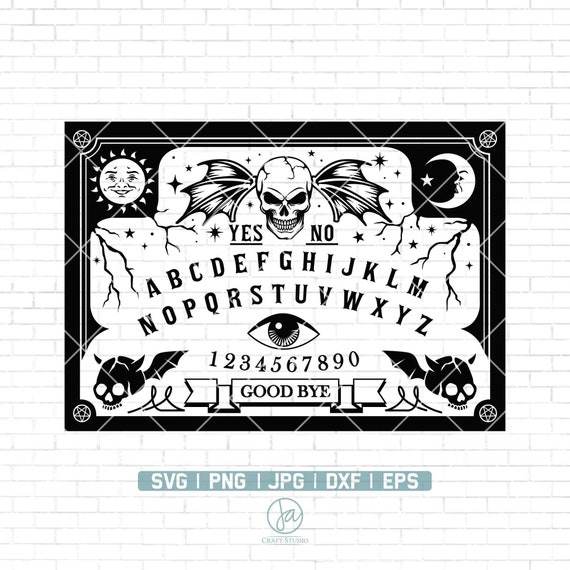 Ouija Board svg | Dead Spirit Game svg | Ouija Board Game svg | Halloween Svg | Ouija Clipart | Spirit of the Glass Svg | Vector Png Dxf Eps