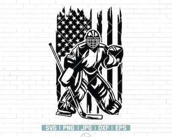 US Hockey SVG | Goalie Clipart | Goalie Svg | Goalie SVG Files | Hockey Goalie Vector Graphic | Hockey Goalie File for Cricut | Png Dxf Eps