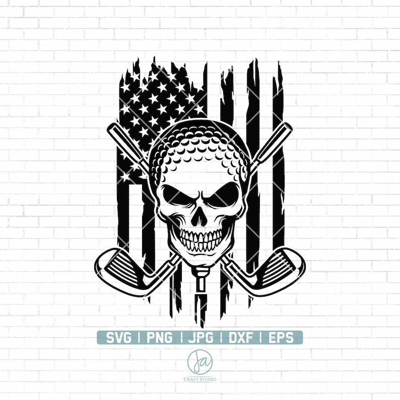 US Golf Skull Svg Golf Master Svg Skull Svg Golf Svg Etsy