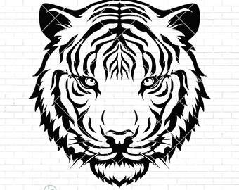Tiger Face SVG, Tiger Head SVG, Tiger Design, Tiger Head Png, Tiger Shirt SVG, Tiger Png, Wild Animal Face,  Sublimation Designs, Cricut