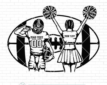 Cheerleader Svg | Football Player Svg | Football Name Svg | Cheer Dance Svg | Football Shirt | Football Season | Cheer Clipart | Png Dxf Eps