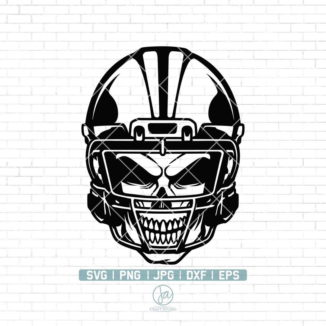 American Football Skull Svg Skull Football Svg Football Helmet Svg