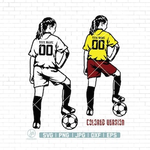 Customized Soccer Player svg | Soccer Girl Player Svg | Soccer Player Svg | Soccer Svg | Soccer Clipart | Soccer Png | Soccer Mom Cut file