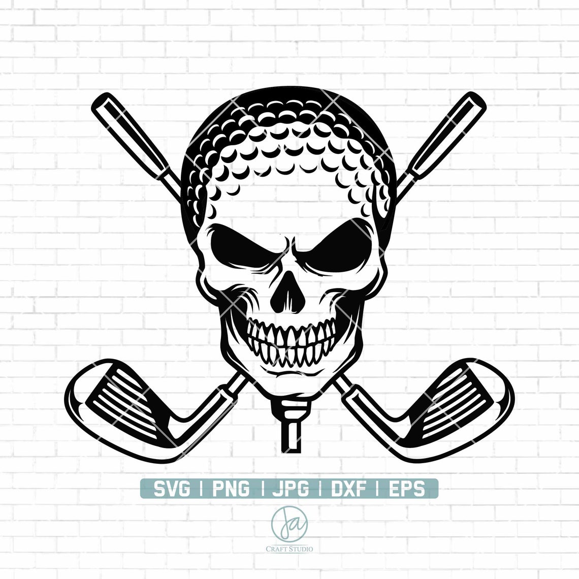 Golf Skull Svg Golf Logo Svg Skull Svg Golf Svg Golf - Etsy