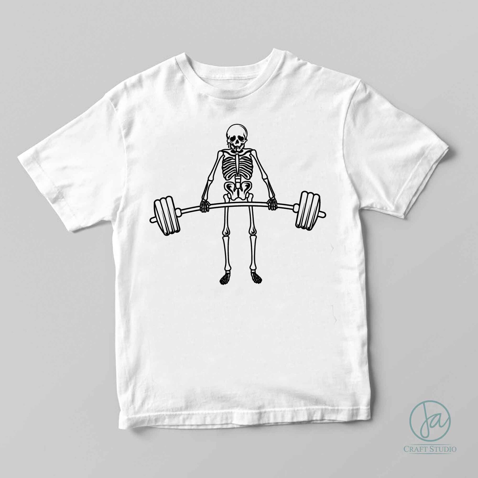 Skeleton Deadlift SVG Cute Funny Gym Skeleton - Etsy