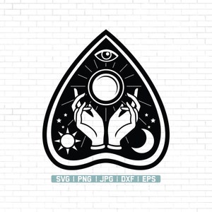 Ouija Planchette SVG | Ouija Spirit Board Game | Talking Board Game Svg | Svg Files for Cricut and Silhouette | Png Jpg Dxf Eps