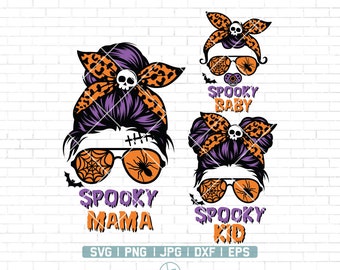 spooky mama svg | spooky mom svg | momster svg | Halloween Svg | Halloween Mom Svg | Halloween Shirt | Cricut & Silhouette | Png Dxf Eps
