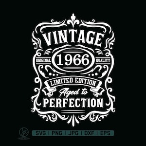 60th Birthday Svg | 60th Birthday Shirt | Vintage 1966 Svg | 1966 Aged to perfection | Aged to Perfection Svg | 60th Birthday Gift Idea