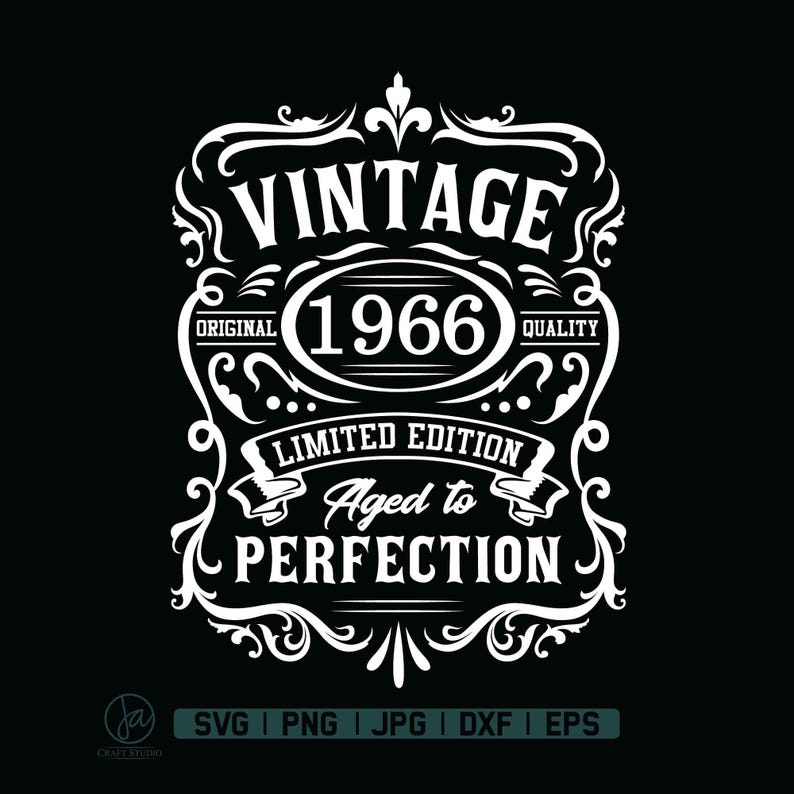 60th Birthday Svg | 60th Birthday Shirt | Vintage 1966 Svg | 1966 Aged to perfection | Aged to Perfection Svg | 60th Birthday Gift Idea image 1