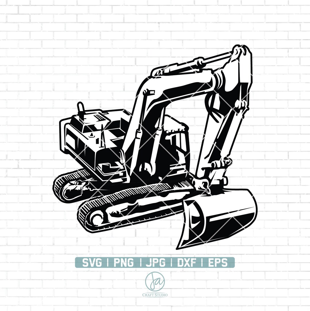 Excavator Svg | Heavy Equipment Svg | Excavator Clipart | Excavator ...