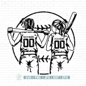 Personalized Name Svg, Softball Player Svg, Softball Team Svg, Softball Mom Svg, Softball Player Clipart, Softball Cutfile, Baseball Svg