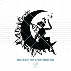 Cannabis smoking fairy svg | Fairy Smoking Weed svg | Weed Fairy Smoking Joint | Fairy smoking joint | Marijuana Fairy | Smoking Joint svg