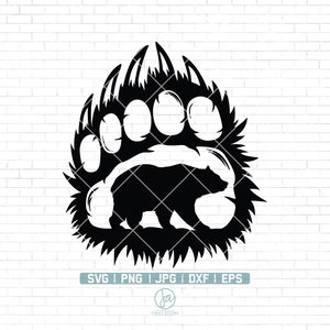 Outdoor Bear Foot Print Svg | Bear outdoor svg | Bear Svg | Outdoor Svg | outdoor Shirt | outdoor Png | Outdoor Clipart | Bear Hunting svg
