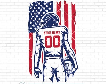 Customized Football Player svg | American Football Svg | Personalized Name | Football Team | Football Season | Sublimation Designs | Png Dxf