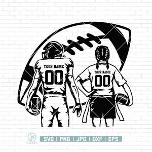 Two football players svg, Custom football Player svg, Flag Football svg, Football season svg, Football Png, football shirt svg