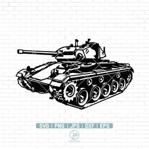 Military Tank SVG | United States Army Svg | Marine War Vehicle | Veteran Soldier Svg | Tank Svg | Cricut & Silhouette | Printable | Png Dxf