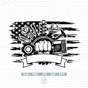 US Mechanic Svg | Mechanic Tools Svg | Repair Svg | Mechanic Svg | Wrenches svg | Mechanic Shirt | Mechanic Dad Svg | Png Dxf Jpg Eps