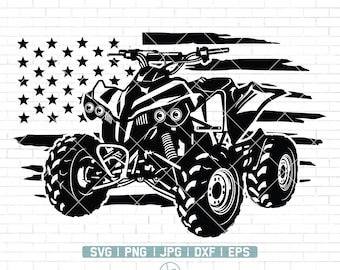 US ATV Svg | Atv Clipart | Atv offroad Svg | Dirt Riding svg | Atv illustration | Atv Shirt | Vector ATV | Mud Offroad Svg | Cutting Files
