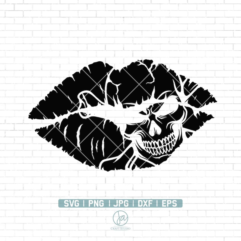 Lip Skull Print Kiss SVG Skull Svg Lips Svg Lips Skull Svg Etsy Israel