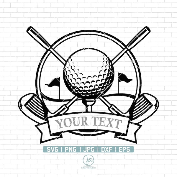Golf Svg | Golf Name Frame Svg | Golf Monogram | Golf Ball Svg | Golf Clipart | Golfing Svg | Golf Club Svg | Golf Vector | Png Dxf Jpg Eps