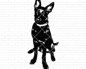 Belgian malinois SVG | Dog Svg | Dog Breed Svg | Peeking Dog Svg | Black Dog Svg | Dog Png | Dog Svg Cut Files for Cricut | Png Dxf Eps Jpg