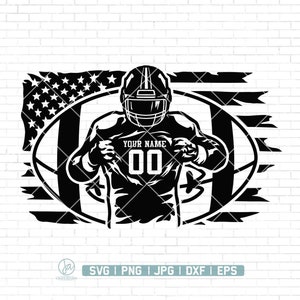 Football Player Svg, Personalized Name, Football Name Svg, Football Shirt, Football Season, Football Png, Sublimation Designs, Png Dxf Eps