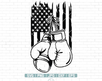 US Boxing Gloves Svg | Boxing Gloves Clipart | American Boxer Svg | Sport Fighting Fighter Svg | Svg Files for Cricut and Silhouette | Png