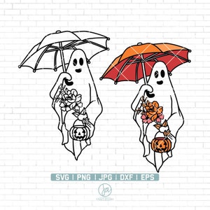 Floral Ghost svg | Cute Ghost Svg | Ghost SVG | Ghost Silhouette | Ghost Vector | Halloween Svg | Ghost Png | Ghost Clipart | Png Dxf Eps