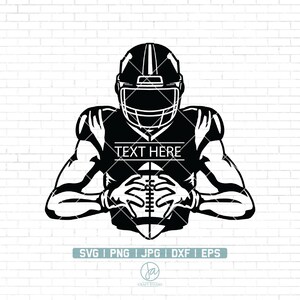 American Football Spieler SVG-Datei | Fußball-Svg| Fußball Png | Fußballmannschaft | Fußball Mama | Fußball Saison SVG | Cricut Schneidedateien