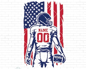 Customized Football Player svg | American Football Svg | Personalized Name | Football Team | Football Season | Sublimation Designs | Png Dxf