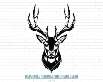 Deer SVG | Deer Head SVG | Deer Hunting SVG | Deer Hunting Clipart | Deer Head Cut File | Hunting Svg | Outdoor Hunting Shirt |Deer Cut File