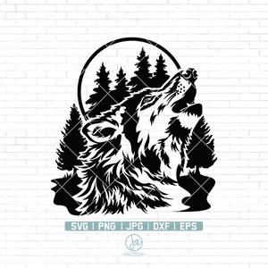 Howling Wolf svg | Wolf Shirt svg | Wolf svg | Animal Shirt svg | Wolf Clipart | Wolf png | Wolf Pack svg | Forest svg | Png Dxf Jpg Eps