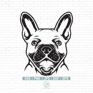 Frenchie svg | French Bulldog Svg | funny dog clipart | pet face png | Bulldog breed Svg | Frenchie Clipart Print | Cricut Cutting Files