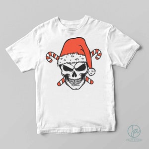 SANTA HAT SKULL SHORT SLEEVE UNISEX TEE main image 0