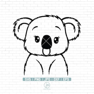 Koala SVG File | Cute Koala SVG | Koala cut file | Baby Koala SVG | Animal Face | Animal Svg | Australia svg | Koala Silhouette | Koala Png