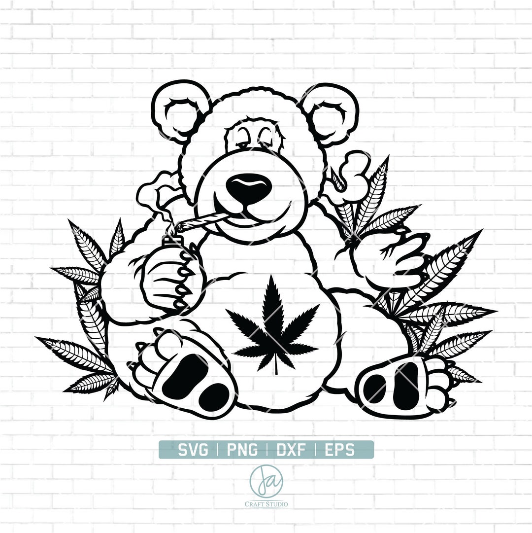 Polar bear head roar smoking weed monochrome vector illustrations for your  work logo, merchandise t-shirt, stickers and label designs, poster Stock  Vector Image & Art - Alamy