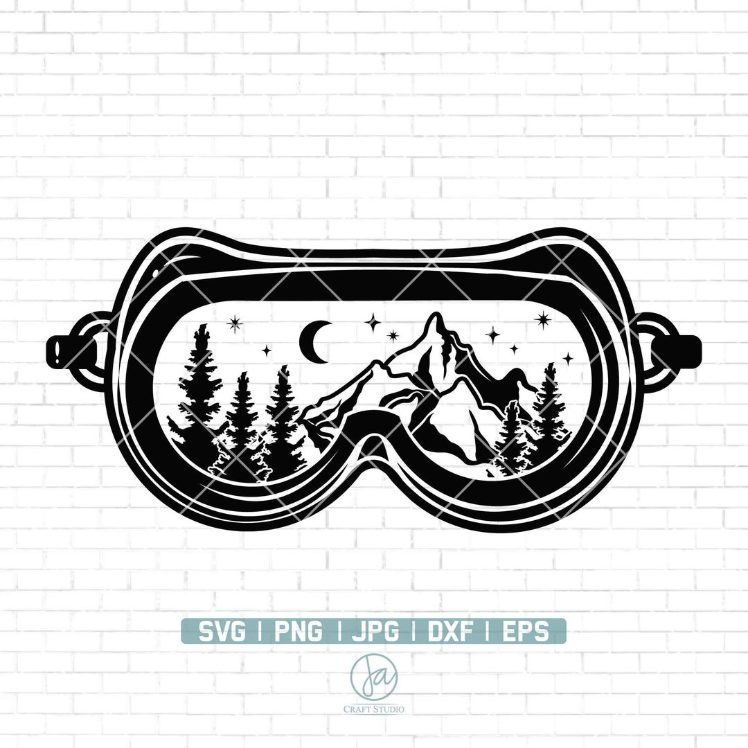 Snow Goggles Mountain Svg Skiing Svg Mountain Svg Mountain Clipart Ski