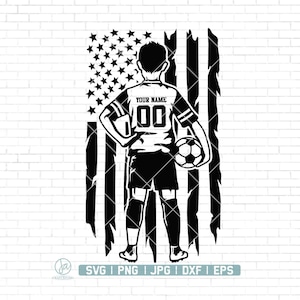 Soccer Kid Player Svg | Personalized Name Svg | Soccer Kid Svg | Soccer Svg | Soccer Clipart | Football Png | Soccer Kid Cutfile | Png Dxf