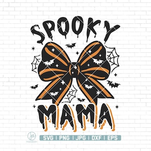 Spooky Mama Svg Png, chemise Halloween rétro, Svg Halloween maman, Svg Halloween Mama, saison fantasmagorique, ambiance fantasmagorique Svg, automne Png, Cricut