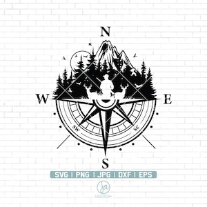 Deer Hunter Svg File | Deer Antler Svg | Compass Svg | Deer Hunting SVg | Adventure Compass | Outdoor Hunting Shirt | Deer Hunter Cut Files