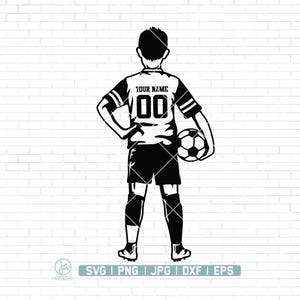 Soccer Kid Player Svg | Personalized Name Svg | Soccer Kid Svg | Soccer Svg | Soccer Clipart | Football Png | Soccer Kid Cutfile | Png Dxf