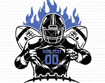 Football Player Svg | Customized Football Player svg | Football Name svg | Football Team | Football Season | Sublimation Designs | Png Dxf