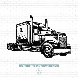 Semi Truck Svg 2 | Truck Svg | Big Truck Svg | Semi Truck Stencil | Truck Driver svg | Semi Truck Svg | Trucker Svg | Png Dxf Jpg Eps
