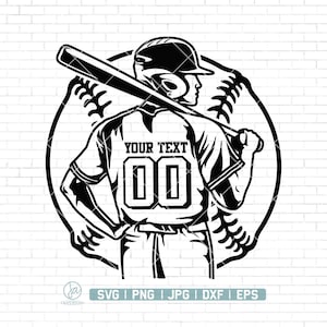 Baseball Player SVG | Baseball monogram for Silhouette | Personalized Name Svg | Baseball Team Svg | Baseball Dad Svg | Baseball Png